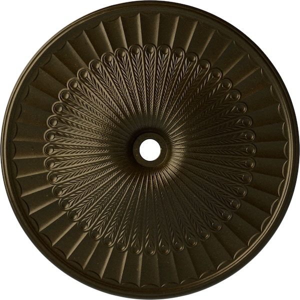 Ekena Millwork Galveston Ceiling Medallion (Fits Canopies up to 5 7/8"), 51"OD x 3 5/8"ID x 3 3/8"P, Green Gold CM51GLGGS - main